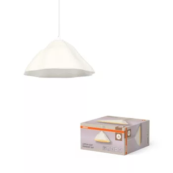   OSRAM Dekor lótuszlevél függő lámpa, beltéri, fehér, E27, papírmasé és acél, IP20, átmérő: 396 mm, hossz: 1662 mm ( 4099854460531 )