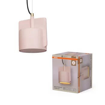   OSRAM Dekor öntött függő lámpa, beltéri, rózsaszín, E27, beton, IP20, átmérő: 190 mm, hossz: 1500 mm ( 4099854460579 )