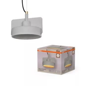   OSRAM Dekor öntött függő lámpa, beltéri, sötétszürke, E27, beton, IP20, átmérő: 225 mm, hossz: 1500 mm ( 4099854460616 )