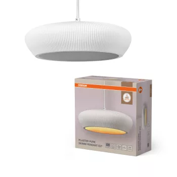  OSRAM Dekor gipsz függő lámpa, beltéri, fehér, E27, gipsz és acél, IP20, átmérő: 283 mm, hossz: 1140 mm ( 4099854460838 )