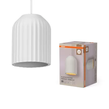   OSRAM Dekor gipsz mintás függő lámpa, beltéri, fehér, E27, gipsz, IP20, átmérő: 150 mm, hossz: 1200 mm ( 4099854460890 )