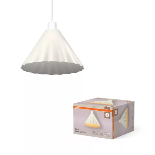 OSRAM Dekor papírmasé függő lámpa, beltéri, fehér, E27, papírmasé és acél, IP20, átmérő: 310 mm, hossz: 1680 mm ( 4099854461125 )