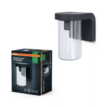   OSRAM ENDURA® Cascade oldalfali lámpa, kültéri, áttetsző, E27, rozsdamentes acél, IP44, hossz: 180 mm ( 4099854461200 )