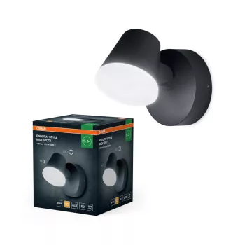   OSRAM ENDURA® közepes LED spot lámpa, kültéri, sötétszürke, 800 lm, 13,5 W, 3000 K, alumínium, IP44, hossz: 162 mm ( 4099854461477 )