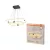 OSRAM Dekor Tetragon LED 2 × függesztett lámpa 3000 K, beltéri, sötétszürke, 2500 lm, 23 W, 3000 K, PC, IP20, hossz: 800 mm, kattintásos dimmelhető ( 4099854461705 )