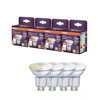 OSRAM SMART+ Zigbee dimmelhető LED izzó, spot forma (PAR16), GU10, 4,7W, 350lm, 2700K meleg fehér
