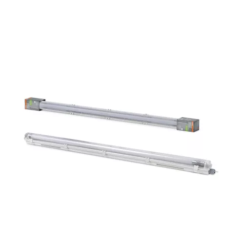 OSRAM Submarine PCR por- és páramentes mennyezeti / fali armatúra LED fénycsőhöz, T8 / G13 foglalattal, beltéri, fehér, 1550 lm, 13,5 W, 4000 K, G13, (PC), IP65, hossz: 1280 mm ( 4099854462498 )