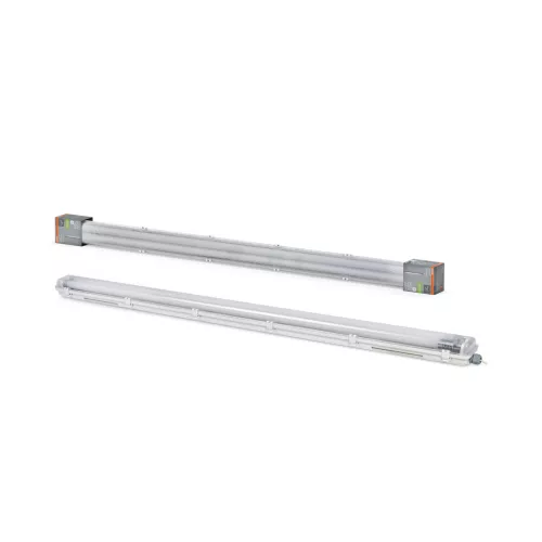OSRAM Submarine PCR por- és páramentes mennyezeti / fali armatúra LED fénycsőhöz, T8 / G13 foglalattal, beltéri, fehér, 4600 lm, 40 W, 4000 K, 2 × G13, (PC), IP65, hossz: 1585 mm ( 4099854462610 )