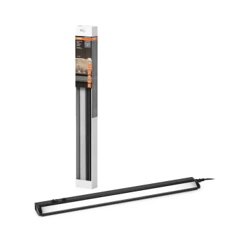   OSRAM Linear Turn Connect billenthető sorolható bútor alatti pultmegvilágító, beltéri, fekete, 620 lm, 10 W, 3000–4000–6500 K, alumínium, IP20, hossz: 557 mm, dimmelhető ( 4099854462771 )