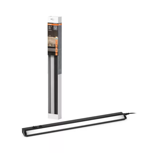OSRAM Linear Turn Connect billenthető sorolható bútor alatti pultmegvilágító, beltéri, fekete, 620 lm, 10 W, 3000–4000–6500 K, alumínium, IP20, hossz: 557 mm, dimmelhető ( 4099854462771 )