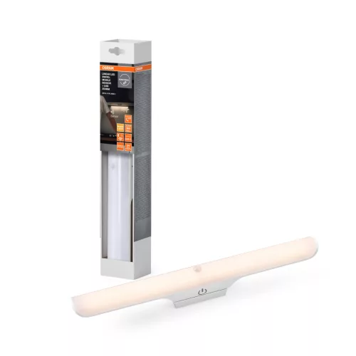 OSRAM Linear LED Swivel Mobile elforgatható mobil LED bútor alatti pultmegvilágító mozgásérzékelővel, beltéri, fehér, 300 lm, 4 W, 3000 K, (PC), IP20, hossz: 350 mm, dimmelhető ( 4099854462818 )