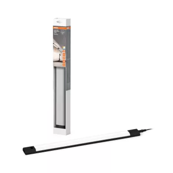   OSRAM Linear LED bútor alatti pultmegvilágító mozgásérzékelővel, beltéri, fekete, 640 lm, 8 W, 3000–4000–6500 K, alumínium, IP20, hossz: 500 mm, dimmelhető ( 4099854462979 )