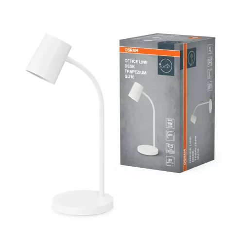 OSRAM Office Line asztali lámpa, trapéz kivitel, beltéri, fehér, GU10, ABS, IP20, magasság: 365 mm ( 4099854464355 )