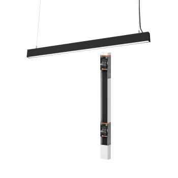   OSRAM Office Line téglatest LED függő lámpa, beltéri, fekete, 4400 lm, 42 W, 4000 K, alumínium, IP20, hossz: 1126 mm, dimmelhető ( 4099854464812 )