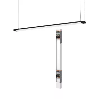   OSRAM Office Line lapos LED függő lámpa, beltéri, fekete, 4100 lm, 40 W, 4000 K, alumínium, IP20, hossz: 1200 mm, dimmelhető ( 4099854464836 )