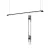 OSRAM Office Line lapos LED függő lámpa, beltéri, fekete, 4100 lm, 40 W, 4000 K, alumínium, IP20, hossz: 1200 mm, dimmelhető ( 4099854464836 )
