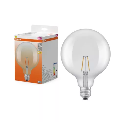 OSRAM Star LED Globe izzó, gömb átlátszó üveg búra, E27 foglalat, 1,8W, 250lm, 2700K meleg fehér