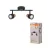 OSRAM Cork mennyezeti / fali állítható dimmelhető spot lámpa 2 fejes, beltéri, fekete, GU10, acél és parafa, IP20, hossz: 338 mm, dimmelhető ( 4099854470639 )