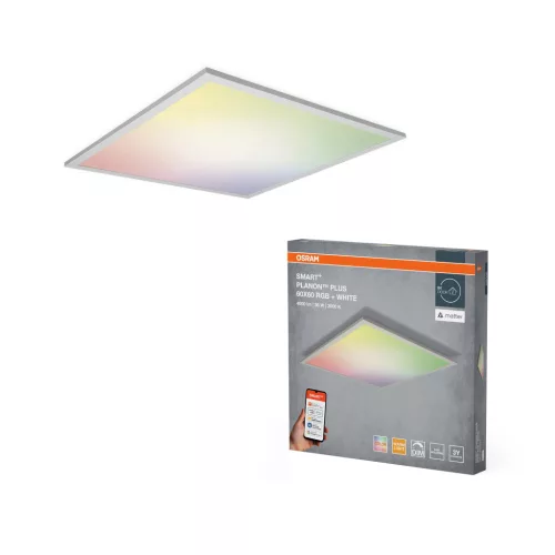 OSRAM SMART+ MATTER beltéri LED panel, 36W, 3000K meleg fehér, 3200lm, IP20, fehér
