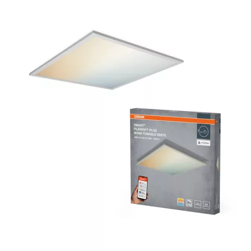 OSRAM SMART+ MATTER beltéri LED panel, 36W, 3000–6500K állítható, 3000lm, IP20, fehér