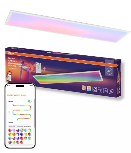 OSRAM SMART+ WIFI beltéri LED panel, 36W, 2700–6500K állítható, 3000lm, IP20, fehér