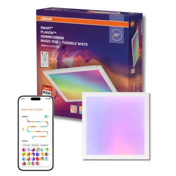 OSRAM SMART+ WIFI beltéri LED panel, 14W, 2700–6500K állítható, 1100lm, IP20, fehér