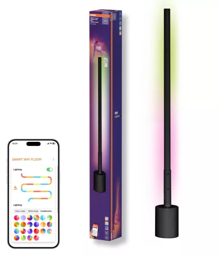 OSRAM SMART+ WIFI beltéri lámpatest, 8W, 2700–6500K állítható, 180lm, IP20, fekete