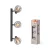 OSRAM Firefly mennyezeti spot lámpa, arany méhsejt rács füstüveggel 3 fejes, beltéri, fekete, E14, acél és üveg, IP20, hossz: 604 mm ( 4099854472114 )