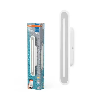   OSRAM SMART+ MATTER Orbis Wall Bath fürdőszobai LED oldalfali lámpa, beltéri / fedett kültéri, fehér, 800 lm, 17 W, 3000–6500 K, acél, IP44, hossz: 400 mm, dimmelhető ( 4099854472909 )