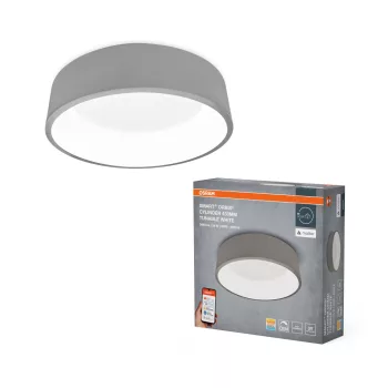   OSRAM SMART+ MATTER henger LED mennyezeti lámpa, beltéri, szürke, 930 lm, 24 W, 3000–6500 K, PMMA, IP20, átmérő: 450 mm, magasság: 134 mm, dimmelhető ( 4099854473005 )