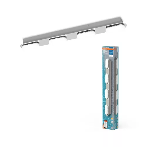 OSRAM SMART+ MATTER Orbis Wall Duplo dupla fürdőszobai LED oldalfali lámpa, beltéri / fedett kültéri, ezüst, 1900 lm, 24 W, 3000–6500 K, ABS, IP44, hossz: 575 mm, dimmelhető ( 4099854473081 )