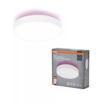   OSRAM Smart+ Orbis kerek LED oldalfali lámpa, beltéri, fehér, 1400 lm, 28 W, 3000–6500 K, acél, IP20, átmérő: 350 mm, magasság: 90 mm, dimmelhető ( 4099854473142 )