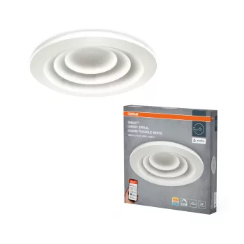   OSRAM SMART+ MATTER spirál LED mennyezeti lámpa, beltéri, fehér, 1900 lm, 40 W, 3000–6500 K, PMMA, IP20, átmérő: 500 mm, magasság: 66 mm, dimmelhető ( 4099854473166 )