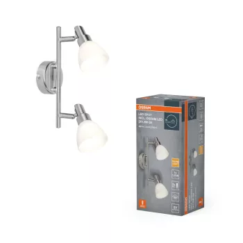   OSRAM mennyezeti / fali állítható spot lámpa 2 fejes, beltéri, ezüst, G9, alumínium, IP20, hossz: 256 mm ( 4099854473302 )