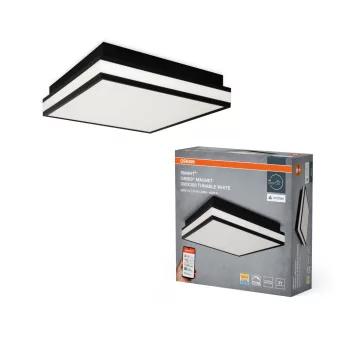   OSRAM SMART+ MATTER mágneses LED mennyezeti lámpa, beltéri, fekete, 1400 lm, 24 W, 3000–6500 K, acél, IP20, magasság: 300 mm, dimmelhető ( 4099854473388 )