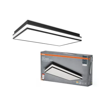   OSRAM SMART+ MATTER mágneses LED mennyezeti lámpa, beltéri, fekete, 2300 lm, 42 W, 3000–6500 K, acél, IP20, magasság: 600 mm, dimmelhető ( 4099854473449 )