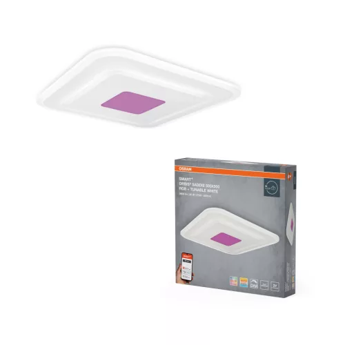 OSRAM Smart+ Orbis kerek LED oldalfali lámpa RGB és állítható színhőmérséklet, beltéri, fehér, 2850 lm, 32 W, 2700–6500 K, acél, IP20, magasság: 500 mm, dimmelhető ( 4099854473647 )