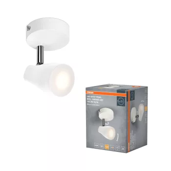   OSRAM Pear mennyezeti / fali állítható spot lámpa 1 fejes, beltéri, fehér, GU10, fém és műanyag, IP20, hossz: 92 mm, UGR < 25 ( 4099854473760 )