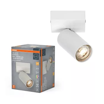   OSRAM Octagon mennyezeti / fali állítható dimmelhető spot lámpa 1 fejes, beltéri, fehér, GU10, acél, IP20, hossz: 105 mm, dimmelhető ( 4099854474118 )