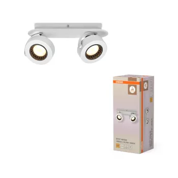   OSRAM Venus mennyezeti / fali állítható LED spot lámpa 2 fejes, beltéri, fehér, 450 lm, 10,5 W, 3000 K, acél, IP20, hossz: 300 mm ( 4099854474231 )