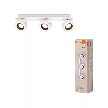   OSRAM Venus mennyezeti / fali állítható LED spot lámpa 3 fejes, beltéri, fehér, 650 lm, 16 W, 3000 K, acél, IP20, hossz: 500 mm ( 4099854474279 )