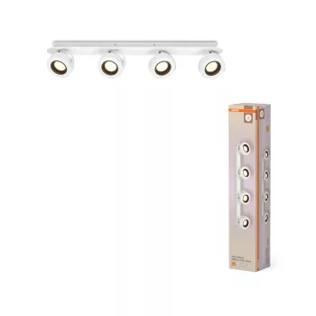   OSRAM Venus mennyezeti / fali állítható LED spot lámpa 4 fejes, beltéri, fehér, 910 lm, 21 W, 3000 K, acél, IP20, hossz: 695 mm ( 4099854474293 )