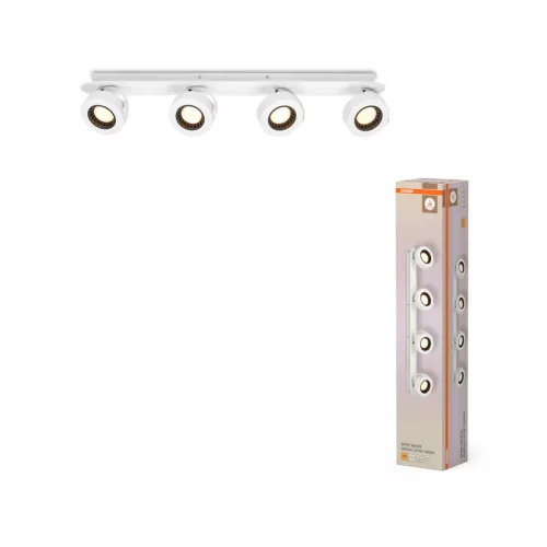OSRAM Venus mennyezeti / fali állítható LED spot lámpa 4 fejes, beltéri, fehér, 910 lm, 21 W, 3000 K, acél, IP20, hossz: 695 mm ( 4099854474293 )