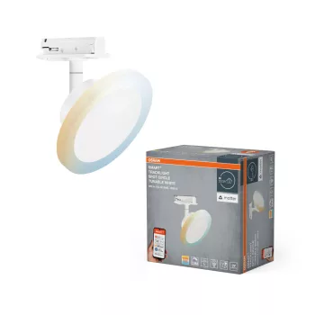   OSRAM SMART+ MATTER Tracklight sínrendszerhez LED spot lámpa, kerek kivitel, beltéri, fehér, 450 lm, 6,5 W, 3000–6500 K, acél, IP20, hossz: 120 mm, dimmelhető ( 4099854474705 )