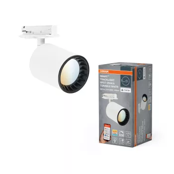   OSRAM SMART+ MATTER Tracklight sínrendszerhez LED spot lámpa, Osaka kivitel, beltéri, fehér, 250 lm, 8 W, 3000–6500 K, acél, IP20, hossz: 140 mm, dimmelhető ( 4099854474767 )