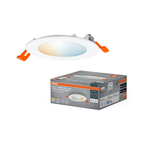 OSRAM SMART+ MATTER keskeny beépíthető LED downlight, beltéri, fehér, 550 lm, 8 W, 3000–6500 K, műanyag, IP20, átmérő: 120 mm, dimmelhető ( 4099854475276 )