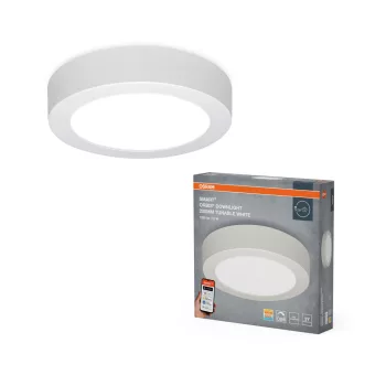   OSRAM SMART+ MATTER kerek LED mennyezeti downlight, beltéri, fehér, 900 lm, 12 W, 3000–6500 K, alumínium, IP20, átmérő: 200 mm, dimmelhető ( 4099854475597 )