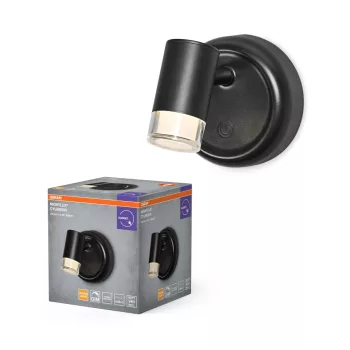   OSRAM NIGHTLUX® Cylinder henger LED éjszakai hangulatlámpa, USB tölthető, beltéri, fekete, 100 lm, 1,8 W, 3000 K, ABS, IP20, hossz: 114 mm, dimmelhető ( 4099854478918 )