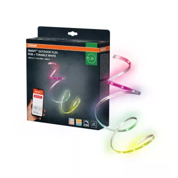   OSRAM SMART+ Zigbee kültéri LED szalag RGBW, kültéri, fehér, 950 lm, 11 W, 2000–6500 K, műanyag, IP65, hossz: 5000 mm, dimmelhető ( 4099854483059 )
