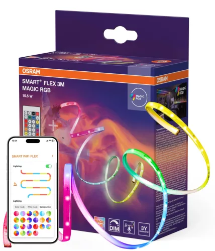 OSRAM SMART+ WIFI kültéri LED szalag, 15,5W, IP44, hossz 3000mm, prémium világítás